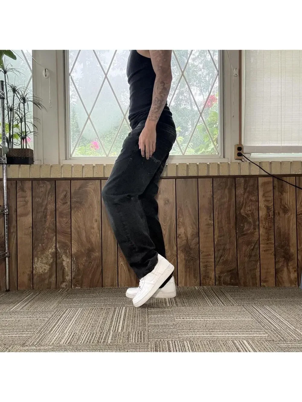 premium baggy denim grunge jeans.